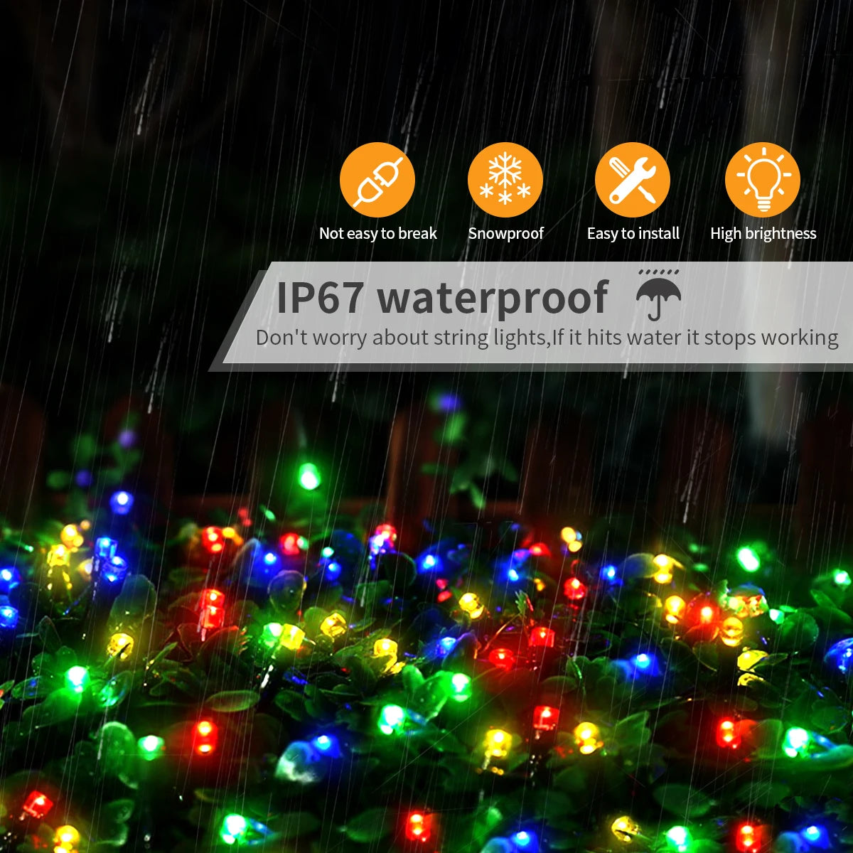 Waterproof Christmas Decoration LED String Lights, 24V EU/US Plug, Fairy Lights Garland for Outdoor Garden Room Decor