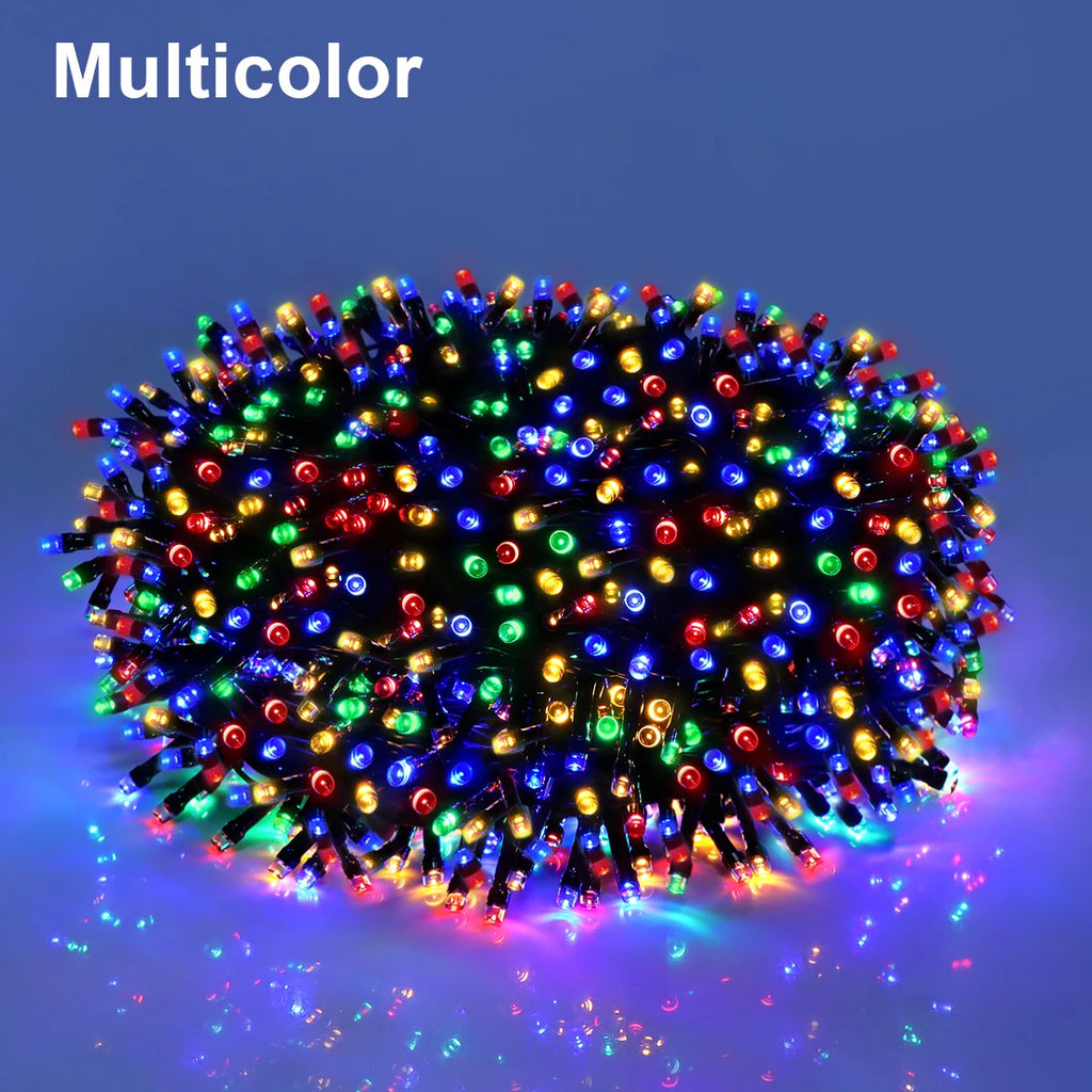 Waterproof Christmas Decoration LED String Lights, 24V EU/US Plug, Fairy Lights Garland for Outdoor Garden Room Decor
