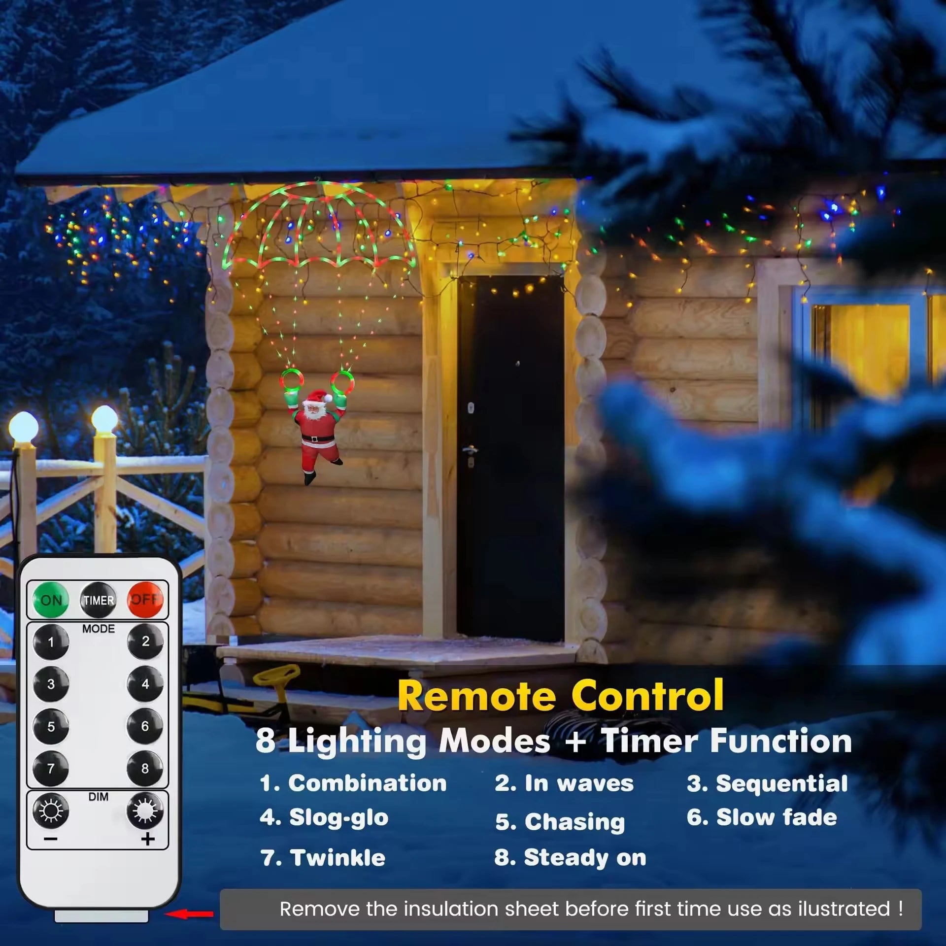 FLYING SANTA Christmas Light