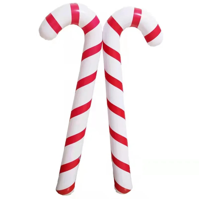 Xmas Candy Cane Stick Christmas Candy Cane Stick Inflatable Balloon 2025 Christmas Decoration Xmas Decorations For Home 10/1PCS