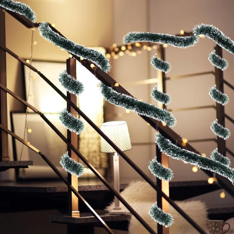 Christmas Green Garland Ribon , ideal for Trees ,Doors&Prty Decor