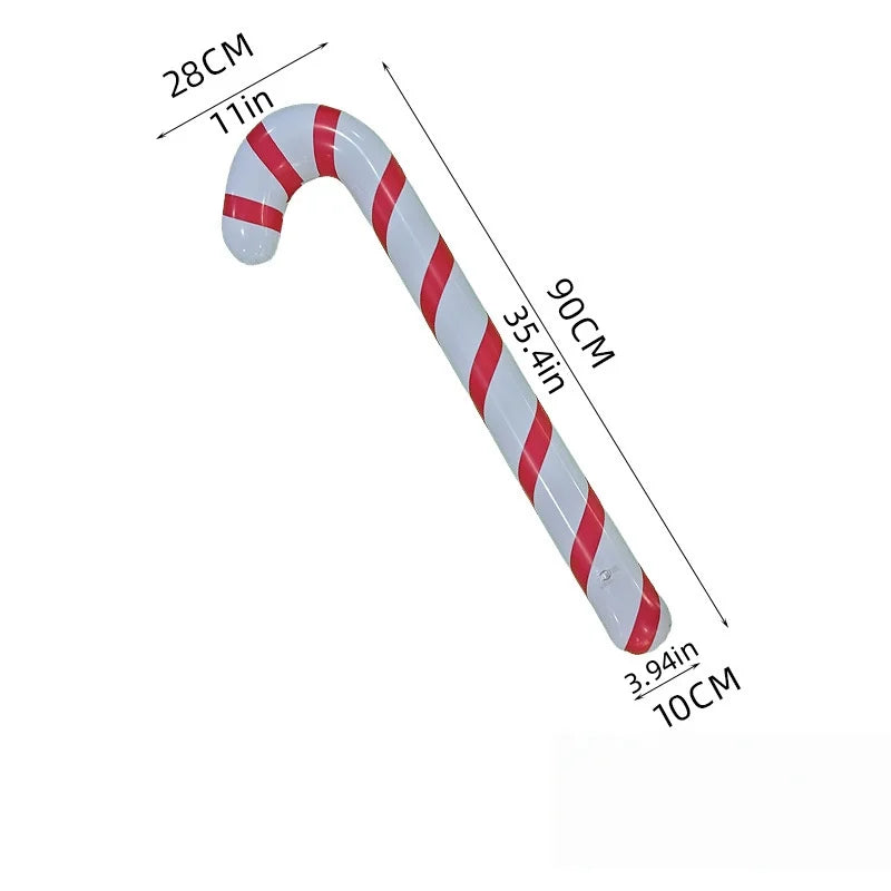 Xmas Candy Cane Stick Christmas Candy Cane Stick Inflatable Balloon 2025 Christmas Decoration Xmas Decorations For Home 10/1PCS