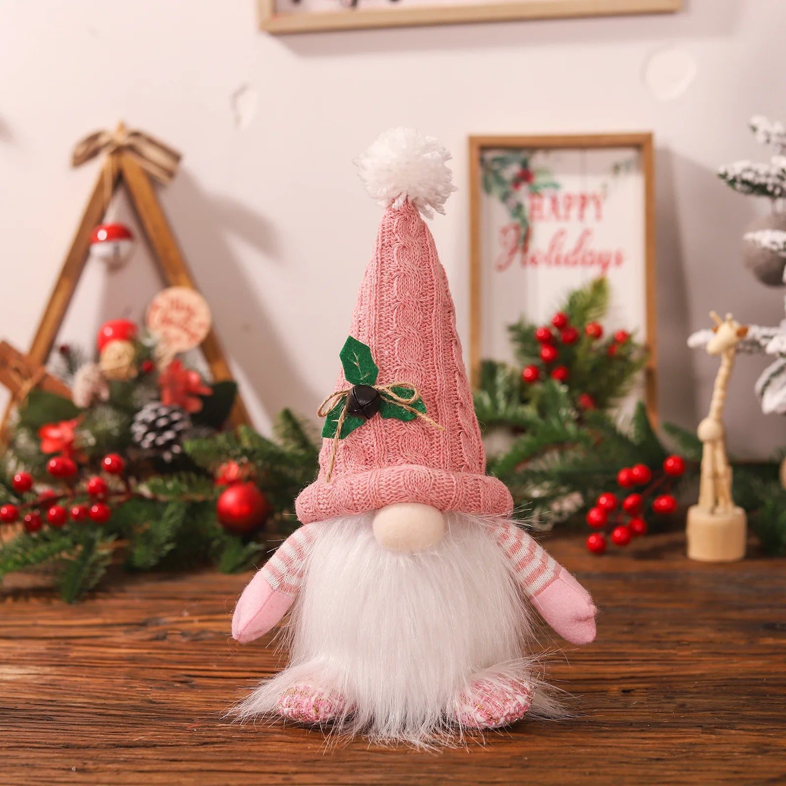 1~4pcs 2025 Christmas Doll Elf Knitted Gnome with Led Night Light Christmas Decorations for Home Xmas Navidad New Year 2025 Gift