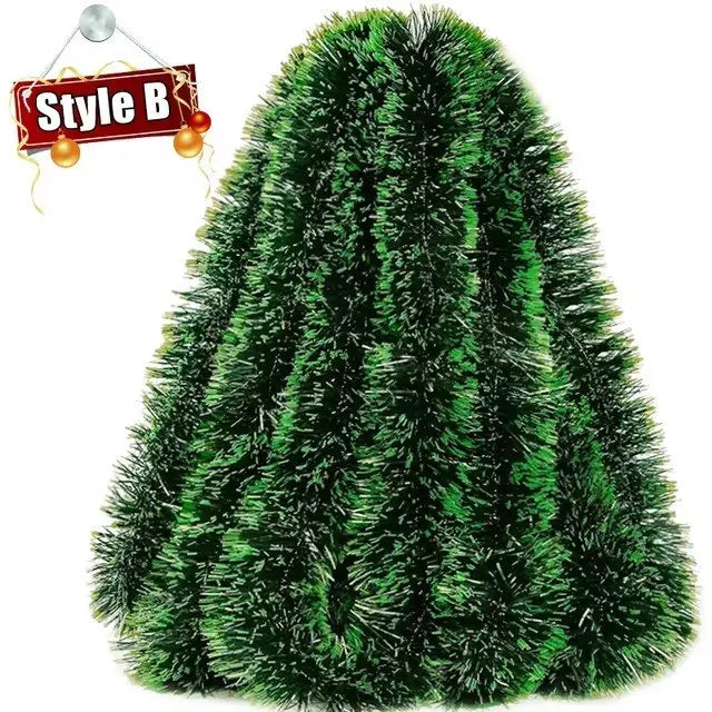 Christmas Green Garland Ribon , ideal for Trees ,Doors&Prty Decor