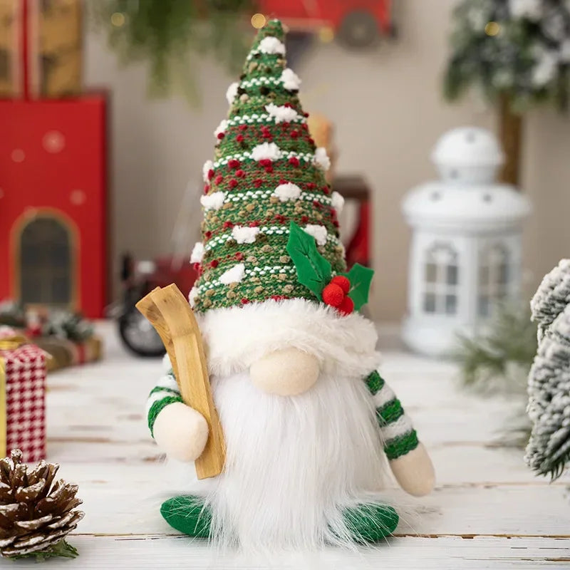 1~4pcs 2025 Christmas Doll Elf Knitted Gnome with Led Night Light Christmas Decorations for Home Xmas Navidad New Year 2025 Gift