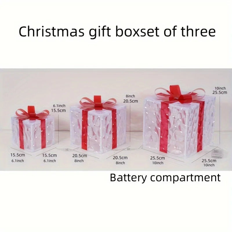 Glowing ChristmasGift Boxes, light up your home with holiday magic