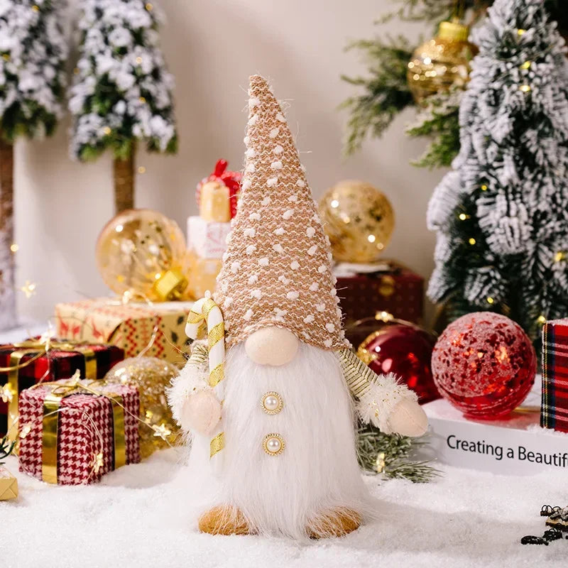 1~4pcs 2025 Christmas Doll Elf Knitted Gnome with Led Night Light Christmas Decorations for Home Xmas Navidad New Year 2025 Gift
